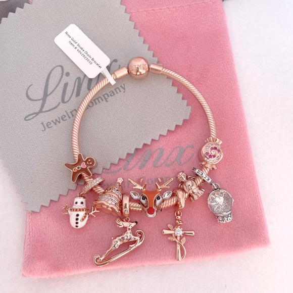 Linx Rose Gold Bracelet with Christmas Themed Charms - Picture 9 of 11